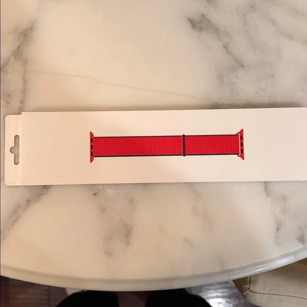 Apple Red Nylon Watch Band